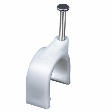 Fermacavi a chiodo, Clip for cavi di rete con chiodi in plastica nylon acciaio 4-8mm 100 pezzi(7mm 100pcs)