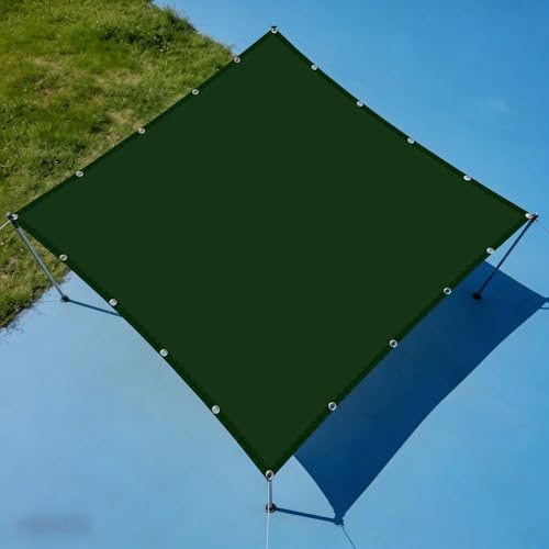 Tenda Parasole 160 x 250 cm Protezione in Impermeabile Vela Ombreggiante Impermeabile Senza Foratura per Esterno, Giardino e Terrazza, Piscina, Verde Scuro