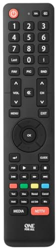 Telecomando sostitutivo per TV HISENSE di One For All – Funziona con TUTTI i televisori Hisense – Il telecomando sostitutivo ideale - nero -URC1916