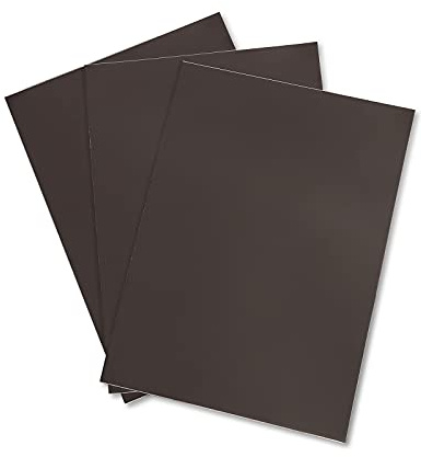 ZADAWERK® Lamina magnetica - 1,2 mm - DIN A4-3 pezzi - autoadesiva, magnetica - nera - crea magneti per il frigo - decora, ordina e organizza