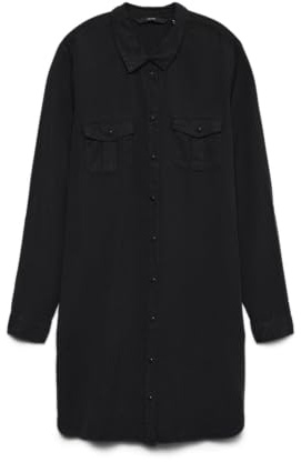 VERO MODA Kvinnlig jeansklänning VMSIGGA kort klänning, Svart (Black), L
