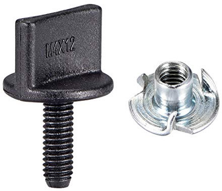 sourcing map Vis écrou T plastique filetage métrique M4x12mm 10Pcs