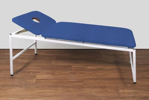 Fiducia Castejo Spannbezug für Massageliegen, Behandlungsliegen, Praxisliege, Therapie-u.Kosmetikliegen mit Gesichtsschlitz Öko-Text geprüft, Frottier, (85x200 Marine)