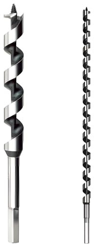 Schlangenbohrer, Holzbohrer, Holzspiralbohrer, Bohrer Typ Lewis, langer Balkenbohrer, Spiralbohrer (30 x 620 mm)