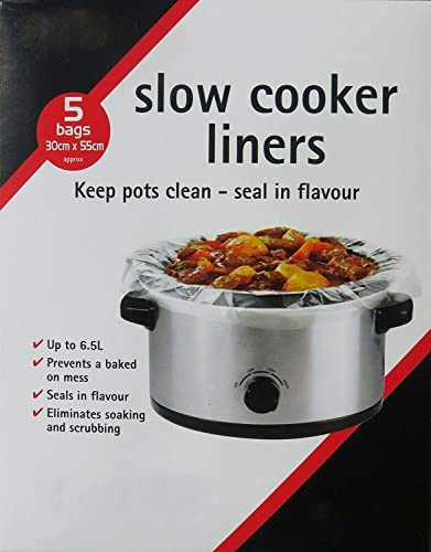 Vsorce4u 10 Bags 30 x 55cm Slow Cooker Liners Cooking Bags for Round and Oval Slow Cookers