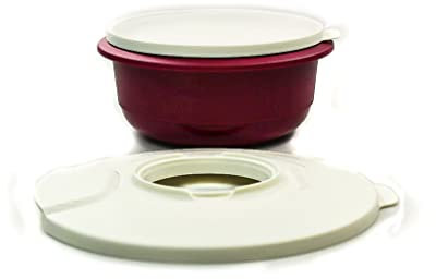 Tupperware Rührschüssel Pro 1,0 L Dunkelpink MIT 2 DECKELN Hefeteig Schüssel