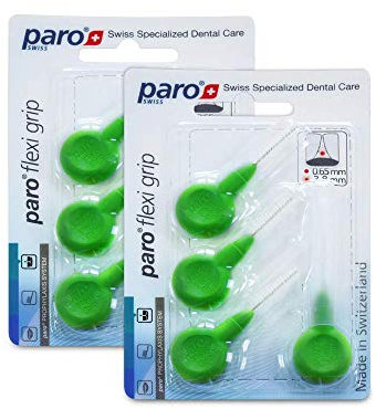 ParoSwiss paro flexi grip, medium, hellgrün, konisch, ø 3/8mm, 2 x 4 Stück