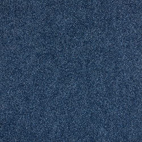 Nadelfilz Teppichfliesen 50x50 Selbstliegende Teppichfliesen blau Nadelvlies Teppichbodenfliesen von Schatex ideal für Büro (4 Fliesen = 1 m², Blau)