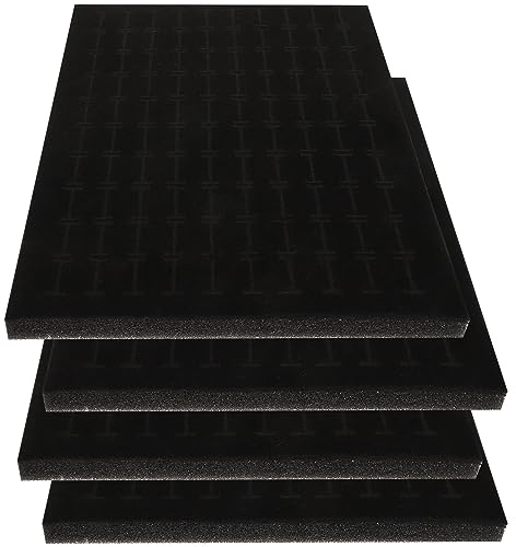 DOITOOL Caja de 4 piezas Cojín de caja de joyería Soporte de inserción de esponja de joyería Soporte de monitor Inserciones de espuma de esponja para caja de joyería Anillo Pad gafas