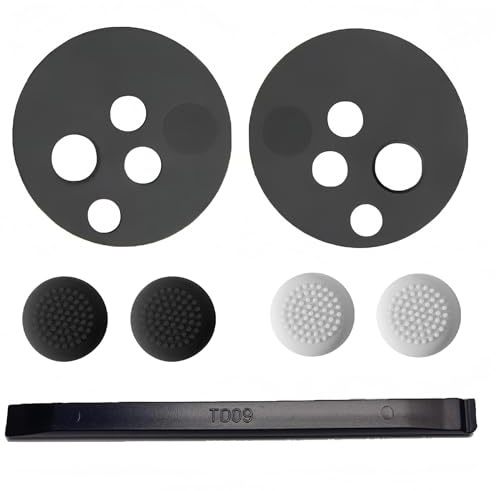 VicRole Black Controller Faceplate Cover for Meta Oculus Quest 2 VR Headset – Durable Replacement Disk Roundle Case with 2 Pairs Thumb Caps