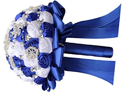 HOOTNEE 1Stk künstliche blüten Artificial Flower hochzeitsideen Hochzeitsblumen Brautjungfer Hochzeitsstrauß Kunstblume Braut Hochzeitsstrauß Braut Rose Kristall Blumenstrauß liefert
