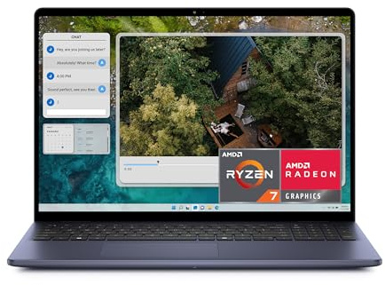 Dell Inspiron 5645 Laptop - Display 16.0 16:10 FHD+ (1920 x 1200), AMD Ryzen 7-8840U, 16GB DDR5 RAM, 1TB SSD, AMD Radeon Graphics, Windows 11 Home, Onsite Services & Migration, Blue
