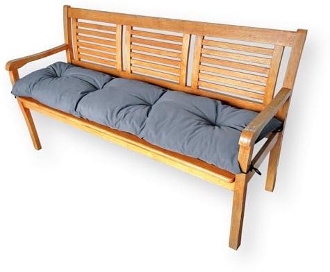 4L Textil Bankauflage Outdoor Wetterfest Gartenbankauflage | Mit/Ohne Rückenlehne | Wendbar | Premium Qualität