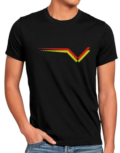 Deutschland Herren T-Shirt WM 2026 Fußball Weltmeisterschaft Fan-Outfit Spieler, Größe:L, Farbe:Schwarz
