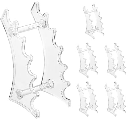 QUARKZMAN 6er Pack Kunststoff-Stifthalter, 6-Fach Acryl-Stiftehalter, Augenbrauenstiftständer, Make-up-Pinsel-Organizer für Büro, Zuhause, Geschäft (horizontal klar)