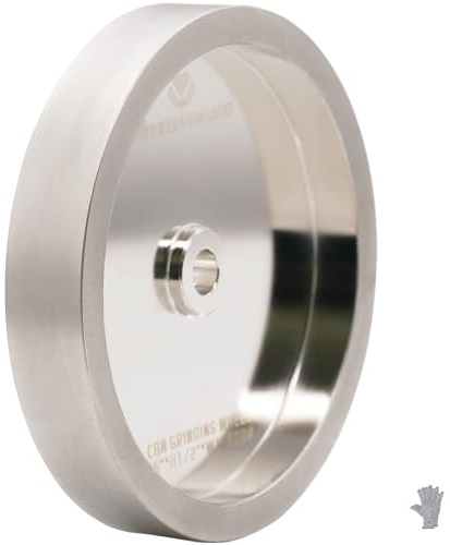 MORESUPERHARD CBN-Schleifscheibe, 15,2 cm, Körnung 600, 1,27 cm Bohrung, 2,5 cm breit, für alle Arten von 15,2 cm Schleifmaschinen, zum Schärfen von Hochgeschwindigkeitsstahlwerkzeugen,