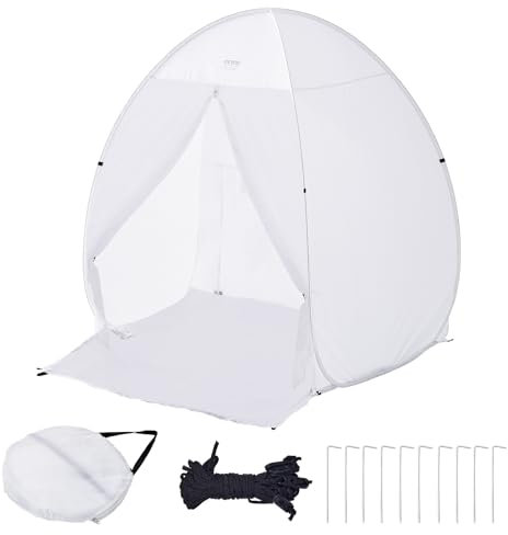 VEVOR Abri de Peinture en Aérosol Portable, Tente de Peinture 152x152x178 cm, Cabine de Peinture avec Plancher Intégré, Fenêtre d'Échappement et Sac de Rangement, pour Pulvérisation de Peinture Meuble