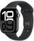 Apple Watch Series 10 (GPS 46 mm) Smartwatch mit Aluminiumgehäuse in Diamantschwarz und Sportarmband in Schwarz (S/M). Fitnesstracker, EKG App, Always-On Retina Display, Wasserschutz