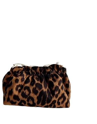 EKalgretrA Kosmetiktasche Damen Mode Frauen Perle Reißverschluss Make-Up Tasche Große Kapazität Kulturbeutel Reise Organizer Tasche Damen Leopard Gedruckt Make-Up Taschen Geschenk(L 90 * 45 * 2.5cm)