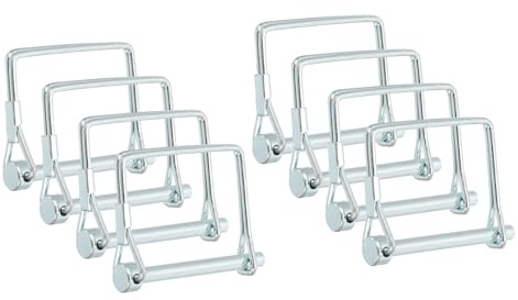PATIKIL 8pz Perno di Bloccaggio per Albero 5x40mm Perno Accoppiamento Rimorchio Perni di Sicurezza Pto Archetto Contenimento Rotondo per Camion Rimorchi Falciatrici Trattori Barche