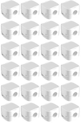 reamhome Magnetische Kabel-Organizer-Clips, Kabel-Management, Kabel-Manager, Kabelhalter, Ladekabelwickler, Wandmontage, Haken-A, 24 Stück