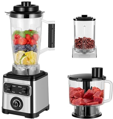 Máquina exprimidora, procesador de Alimentos Multifuncional, picadora de Carne silenciosa 3 en 1 de 6600 W, picadora de Frijoles y licuadora de Hielo, Adecuada para exprimidores de masticación rápida