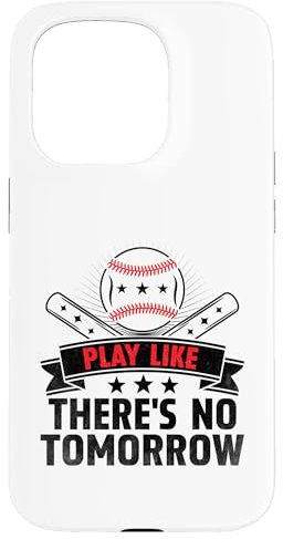Coque pour iPhone 15 Pro Jouez comme il n'y a pas de tomorrow Catcher Pitcher Softball