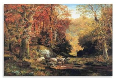 Künstler Thomas Moran Landschaftsmalerei, Kresheim-Schlucht, Herbstposter, coole Kunstwerke, Gemälde, Wandkunst, Leinwanddrucke, hängendes Bild, Heimdekoration, 20 x 30 cm