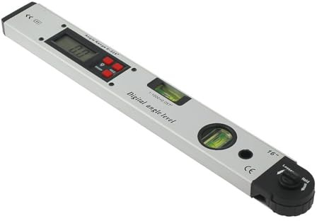Hyuduo de Niveau d'Angle Numérique, Coque en Alliage en Aluminium de 16 Pouces avec Affichage LCD et Sac de Transport, Bulle à Deux Niveaux, Angle de Mesure 0-225 °, pour Scie électrique à Main,