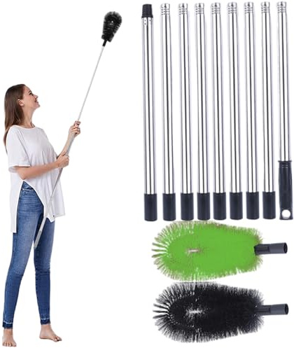 1 Set Gutter Cleaner Tools from Ground, Retractable Handle Gutter Cleaner & Brush Portable, Safe and Stable, Easy to Install for Clean Leaves, Branches