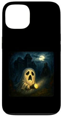 Ghost Scary Horror Night Flashlight Halloween Ghost Case for iPhone 13