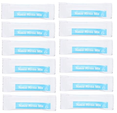 GOOHOCHY 40 paquetes Sal para Lavado Nasal Salinos para Irrigación y Limpieza Nasal Mezcla Rápida Grumos para Adultos y Paquetes Individuales Higiénicos para Enjuague Sinusal Diaria