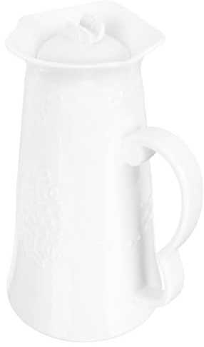 Générique Pichet à Boisson Décoratif en Verre Épais Motifs et Dentelle, Carafe à Eau Froide Élégante 1,5 L pour Jus, Thé et Boissons Fraîches, Usage Quotidien et Réception