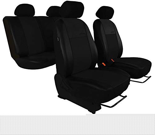 Saferide | Maß Autositzbezüge Schwarz Set Komplettset 5-Sitze Sitzbezüge Sitzbezug Schonbezug Schonbezüge Autoschonbezug Autositzbezug Sitzauflagen Sitzschutz Gallante Premium