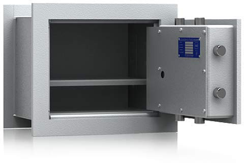 SafeHero Wandtresor Klasse 1 VDs EN 1143-1 Secureo Strix Pro 1 | H330xB390xT267 | Doppelbartschloss | VDs Zertifiziert | versteckbare, Flache Vorderseite & umlaufender Feuerfalz