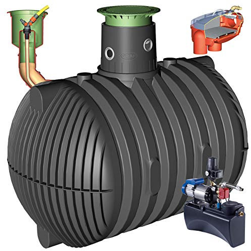 Graf Regenwasser-Erdtank Carat Regenwassertank Zisterne Wassertank Haus Eco-Plus, 8.500 L begehbar