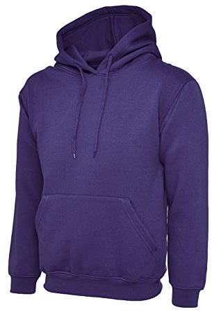 Mad Ink Mens Classic Plain Pullover Hooded Sweatshirt Hoodie Sweater (22 Colours)
