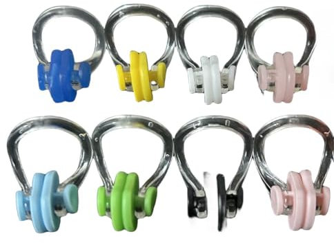 LJFEA 8 Pince-Nez en Silicone, Pince-Nez de Natation, protège-Nez de Natation et de plongée (8 Couleurs aléatoires)