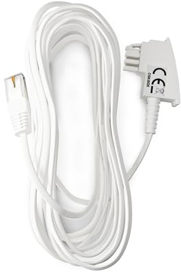 COXBOX 12 m DSL Flach-Kabel Fritzbox, Speedport, Easybox - TAE Flachkabel RJ45 weiß - VDSL ADSL WLAN Router-Kabel mit Twisted Pair für eine zuverlässige Verbindung