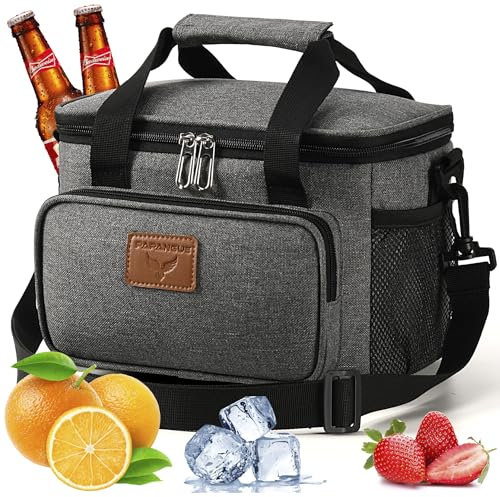 papangue petit Sac déjeuner, repas isotherme 6,4 L, sac glacière imperméable pratique, avec bandoulière et poignées de sac résistant, solide.