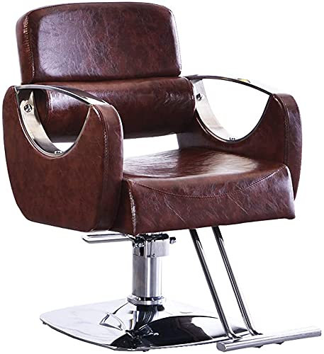 Hydraulischer Stuhl für Geschäft oder Zuhause, Friseurstuhl, Friseurstuhl, anhebbar 45–55 cm, hydraulische Ausrüstung, geeignet für Friseur/Schönheit/Spa (420 lbs) (Farbe: Grau 2) (Grau (Rot 2)