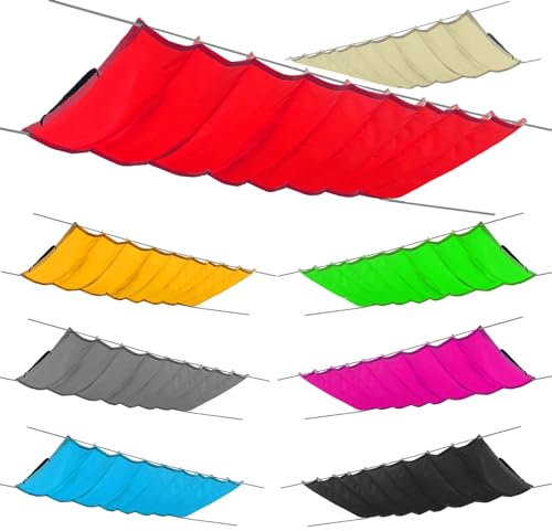 Sonnensegel einziehbares Sonnensegel Pergola Markise Wasserdicht Sonnenschutz Garten verstellbar 100% Schutz vor UV-Strahlungen(B:150cm L:300cm, Rot)