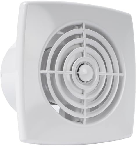 Vent Systems 125 mm elektrisch Badventilator - Weiß mit Sensor und Zeitschaltuhr - Wand, Deckenmontage - geräuscharmer Abluftventilator - energieeffizienter Ventilator für Haus, Küche, Garage
