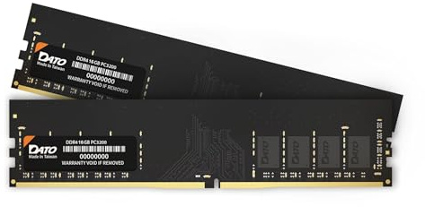 DATO 32 GB (16 GB x 2) RAM, DDR4 3200 MHz PC4-25600 CL22 1.2 V 288 pines sin búfer sin ECC, módulo de memoria de escritorio