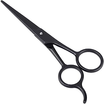 BEBEMOKO Forbici Per Barba Acciaio Inossidabile Accessorio Pratico Per Della Barba e Sopracciglia Design Compatto e Leggero Per Uso Quotidiano Nero