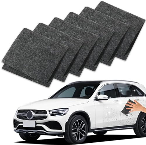 Nano Sparkle Tuch, 6 Stück Original Magic Poliertuch zur Reparatur von Kratzern und Lackpflege (E)