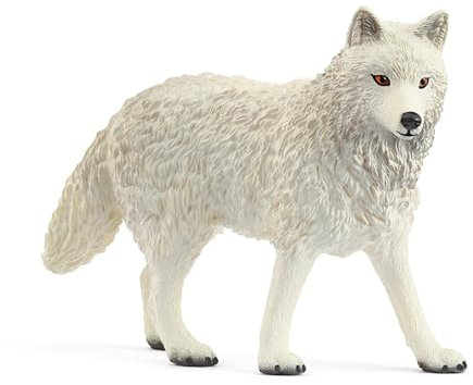 schleich WILD LIFE | Lupo Polare 14880 | figura animale realistica | gioco educativo da zoo | bellissimo regalo per bambini e bambine | decorazione compleanno | giocattolo dai 3 anni | 8 x 3 x 6 cm