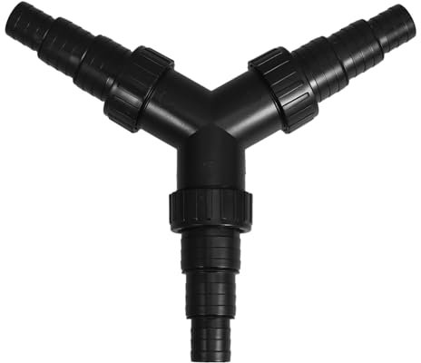 Yardwe Y-verteiler Schlauchverbinder aus Abs für Aquarium und Teich Effizienter Wasserverteiler mit Einfachem Aufbau Geeignet für 25/32/38mm Schläuche im Freien