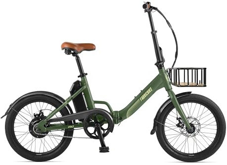 FabricBike Volt Elektrofahrrad für Erwachsene, 50,8 cm (20 Zoll), E-Bike, Motor mit 250 W, 36 V 10 Ah, Abnehmbarer Akku, Geschwindigkeit 25 km/h (Cayman Green Plus)