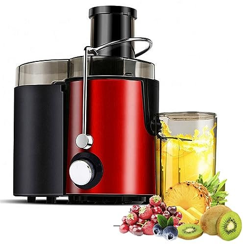 HERGDB Juicer Machines, 1000W Masticating Juicer with Anti-drip & Anti-slip Function, Juicers Whole Fruit and Vegetable with 64mm Wide Mouth Food Chute, 2 Speeds, Easy to Clean/302
